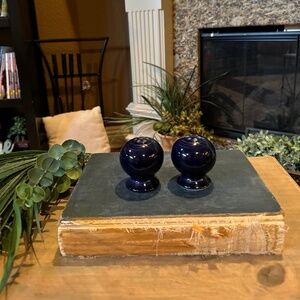 VTG Fiesta Fiesta Ware Salt & Pepper Shakers ORIGINAL COBALT BLUE Homer Laughlin